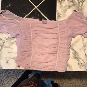 Ruffled lavender shirt